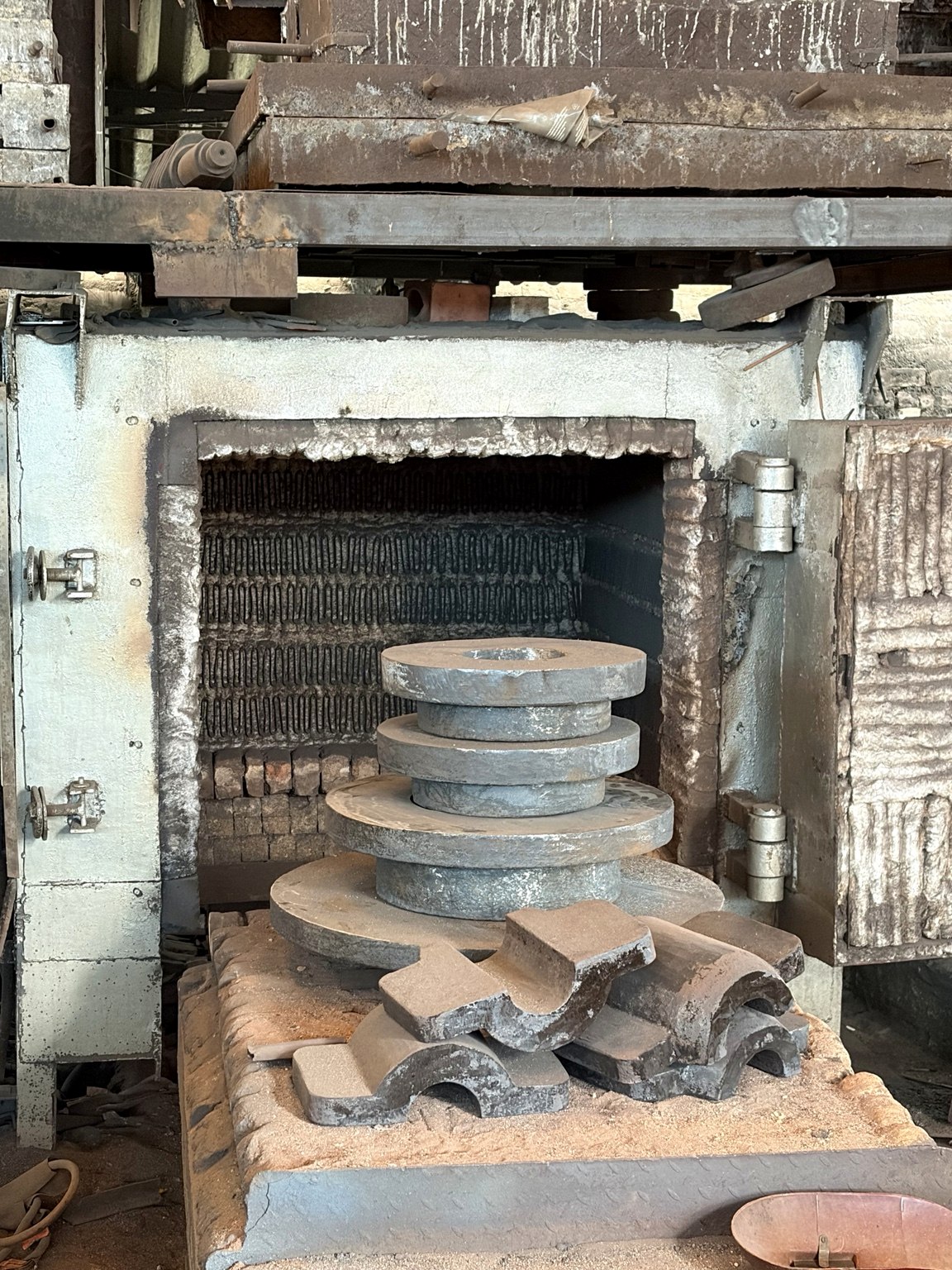 Heat treatment and stress relieving furnace at Nittand Casting Works